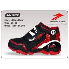 Sepatu Anak Laki-Laki Sevenray Soldier - Hitam/Merah