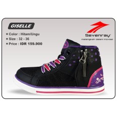 Sepatu Anak Perempuan Sevenray Giselle - Hitam/Ungu