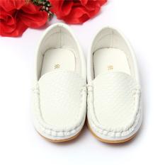 Dia PU Anak Kulit Serta Kets Pria dan Dia untuk SLIP ON Perahu Perempuan dengan Satu Dia Lembutnya dan Santai Datar