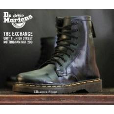 Sepatu BOOT DOCMART DR.Martens 8 Hole(lubang) Unisex (kulit) )/ Sepatu Boot Kulit - FREE Kaos Kaki