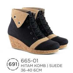 Sepatu Booth Wanita/sepatu wedges keren/sepatu cibaduyut/sepatu bandung branded original by azzurra