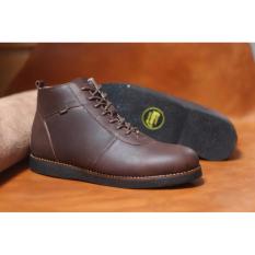 Sepatu Boots Brodo Pul Up Leathers Men's - Sepatu Kulit Asli -BAE WEAH COREY ( BROWN )