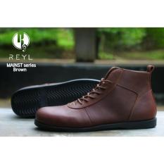 Sepatu Boots Casual Kulit Asli Pria Terkeren - REYL MAINTS - Brown
