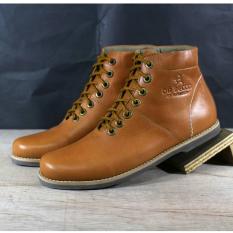 Sepatu Boots Casual Pria Terkini Kulit Asli - DR BECCO MAZDA - Tan