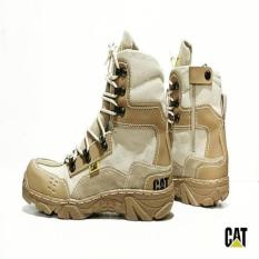 Sepatu Boots Caterpillar Tracking Gunung Safety Ujung Besi Touring Motor Kerja Pria