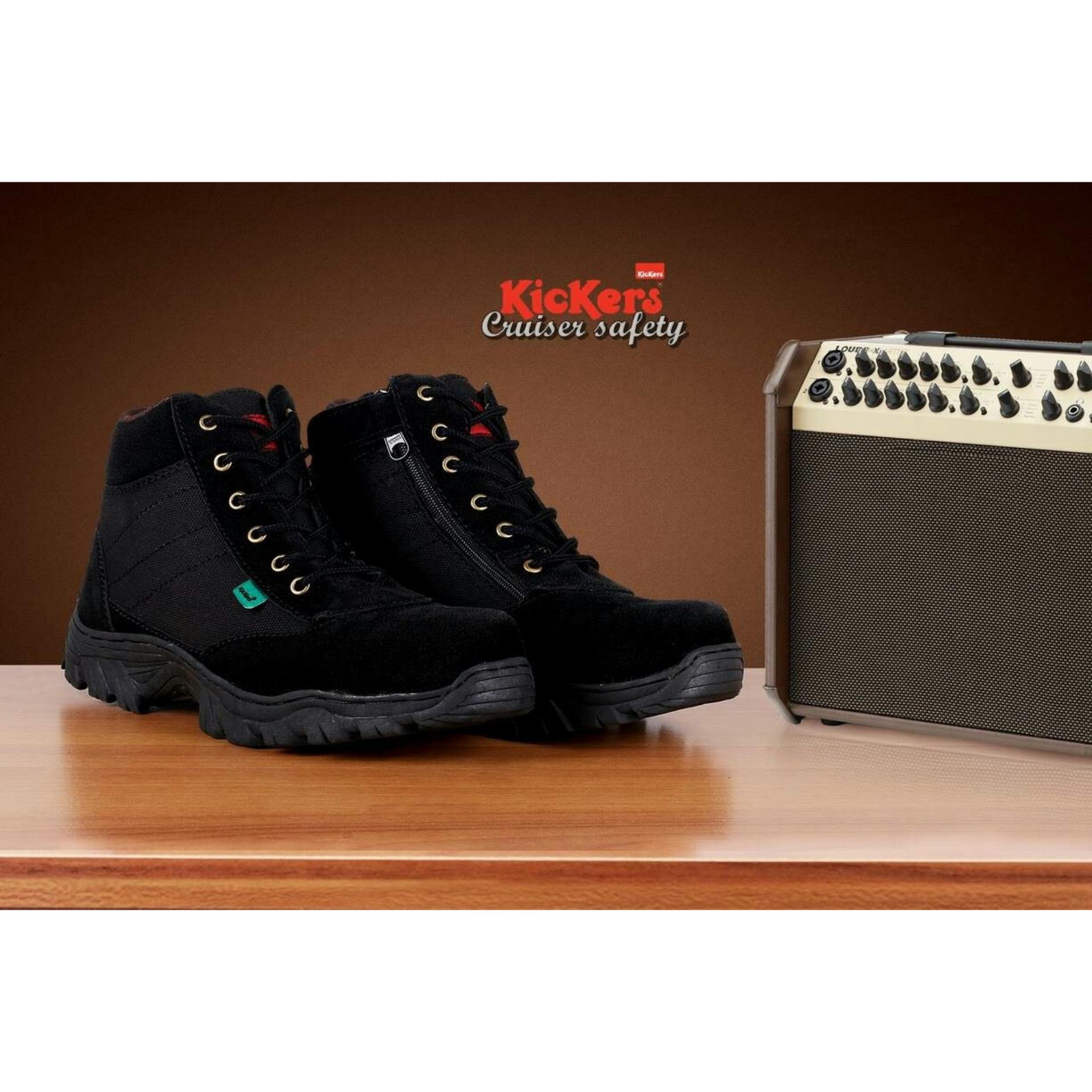 Sepatu Boots Cruiser Safety Kickers - Hitam