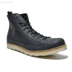 Sepatu Boots Kulit Asli Pria Casual Trendy Terbaru - FELLAS DOTA - Black