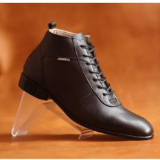 Sepatu Boots Kulit Asli Terbaik Pria Casual Terkini - CEVANY MAX - Black