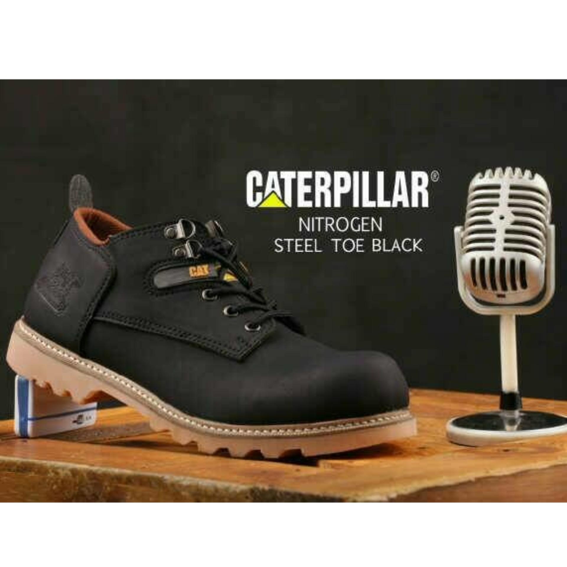 Sepatu Boots Pria Caterpillar Nitrogen Safety - Hitam