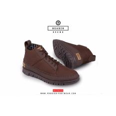 Sepatu Boots Pria Prodigo Ngaben Kerja Tracking Keren Gaya Sneakers Casual Santai Original Murah Promo Terlaris Slip On Slop Loafers Cowok - Coklat