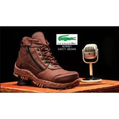 sepatu boots safety gunung hikking tracking crocodile morisey brown sepatu pria
