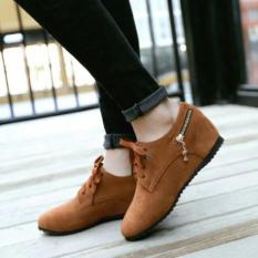 Sepatu Boots Wedges Equador Tan