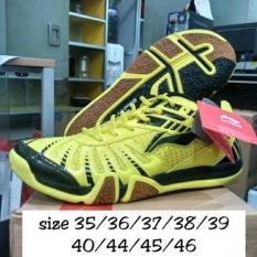 Sepatu Bulutangkis Lining New Saga Galaxy Yellow Black Original Badminton Shoes Kuning Hitam Murah Lengkap Obral Grosir Jual Perlengkapan Olahraga Surabaya - Adha Aport Store