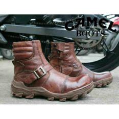 Sepatu Camel Boots Original Safety Casual Pria Kulit Asli Pull Up - 63D736