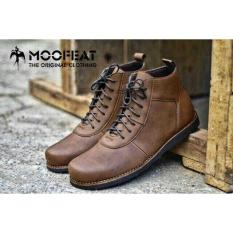 Sepatu Casual Boots Pria Moofeat Original Boots Coklat F-201 (sepatu boots, sepatu santai, sepatu kerja, sepatu main)