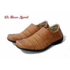 Sepatu Casual formal pria Dr. Becco Lizard Coklat Hitam Tan I Pantofel l Kulit Asli Cevany Kickers Bally