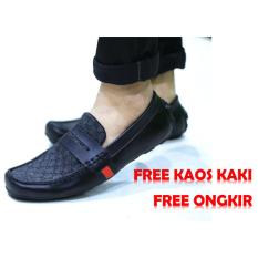 sepatu casual guci pria casual formal mocasin slip on flat shoes slop pria kickers loafers adidas (Lokal)