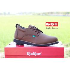 Sepatu Casual Pria Kickers Casual Eagle Kulit Asli - Free Kaos Kaki