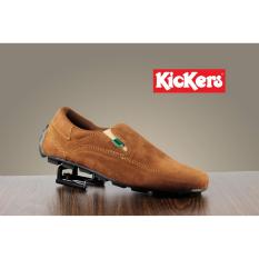 Sepatu Casual Pria Slip On Pria Kickers Winner Kulit Suede - Free Kaos Kaki