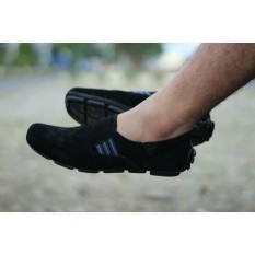 sepatu casual pria slop mocasin slip on suarez hitam
