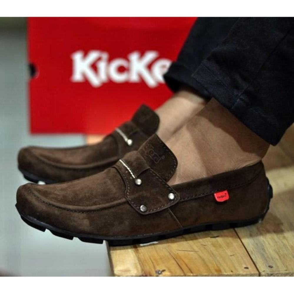 Sepatu Casual Slip on slop kickers Knop - Sepatu Santai pria slop