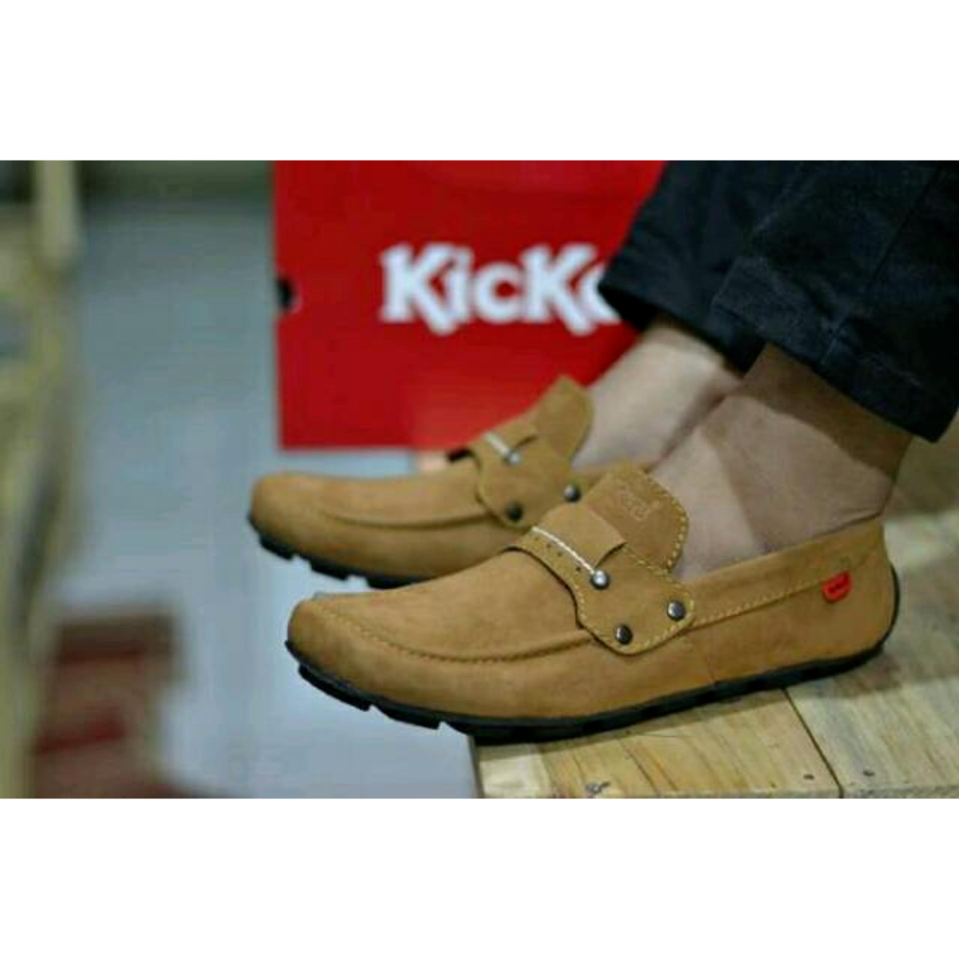 Sepatu Casual Slip on slop kickers Knop - Sepatu Santai pria slop