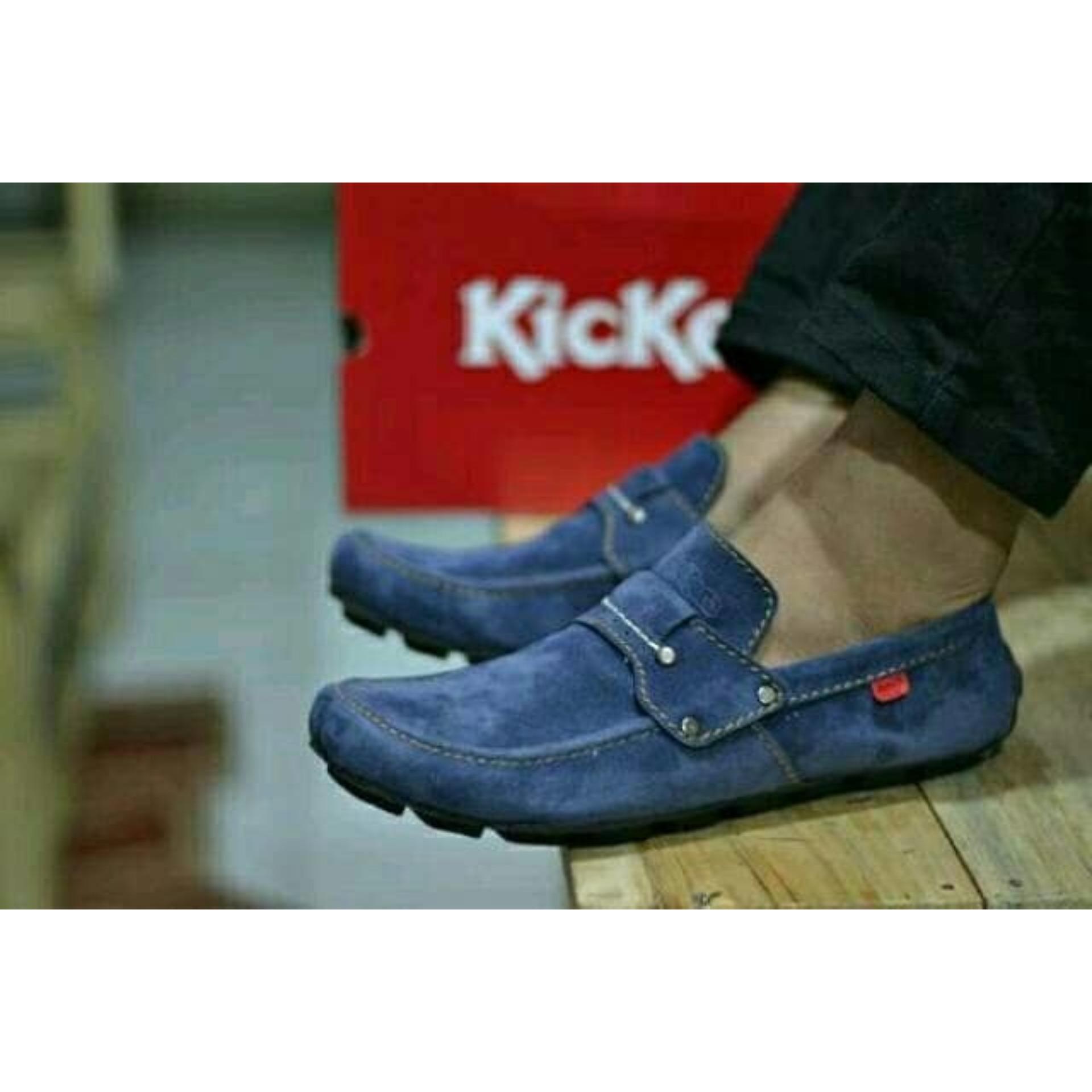 Sepatu Casual Slip on slop kickers Knop - Sepatu Santai pria slop