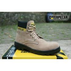 Sepatu caterpillar safety boots best seller (KREM)