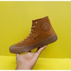 Sepatu Converse Cokelat Suede Sol Gum Kualitas Original - Xflo61