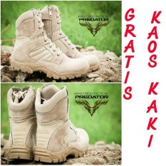 Sepatu Delta Tactical Gurun Army Safety Cream Hitam Pria Suede - 7C3A66