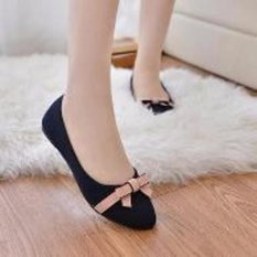 Sepatu Flat Balerina Pita Cantik-3640