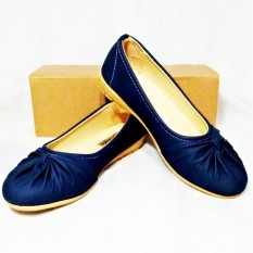 Sepatu Flat Wanita Terbaru Online Biru Blue Navi Cewek