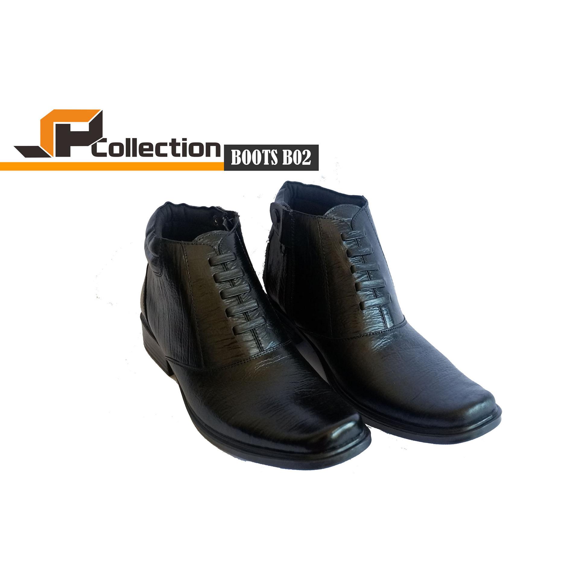 SPATOO Sepatu Formal Boots B02 Warna Hitam Bahan Kulit Sapi Asli Cocok Digunakan Di Setiap Momen Penting, Acara Formal Maupun Non Formal
