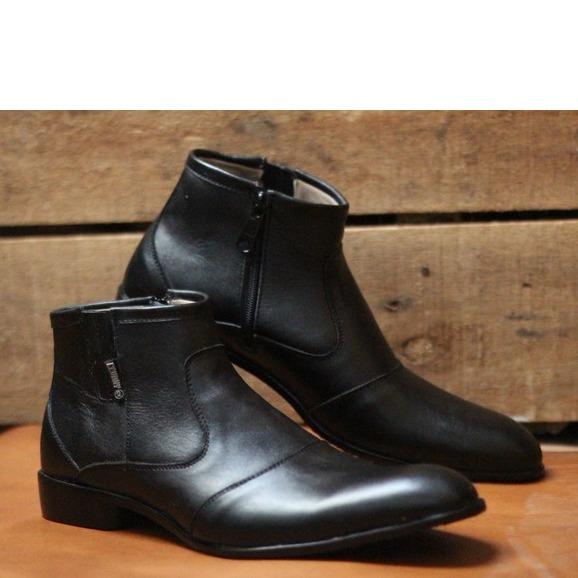 sepatu formal pantofel pria pantopel kantor dinas kulit asli warna hitam coklat dan tan 