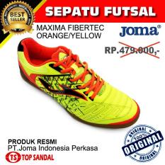 Sepatu Futsal Joma Maxima 611 Fibertec Yellow Orange