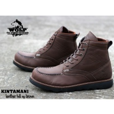Sepatu HANDMADE Bandung High quality Wolf Kintanami - Brown