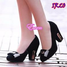 Sepatu Heels Hitam Permata (S0072)