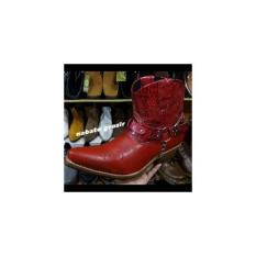 Sepatu Jenggel Touring Rantai Kulit Ular / Nabato Shoes