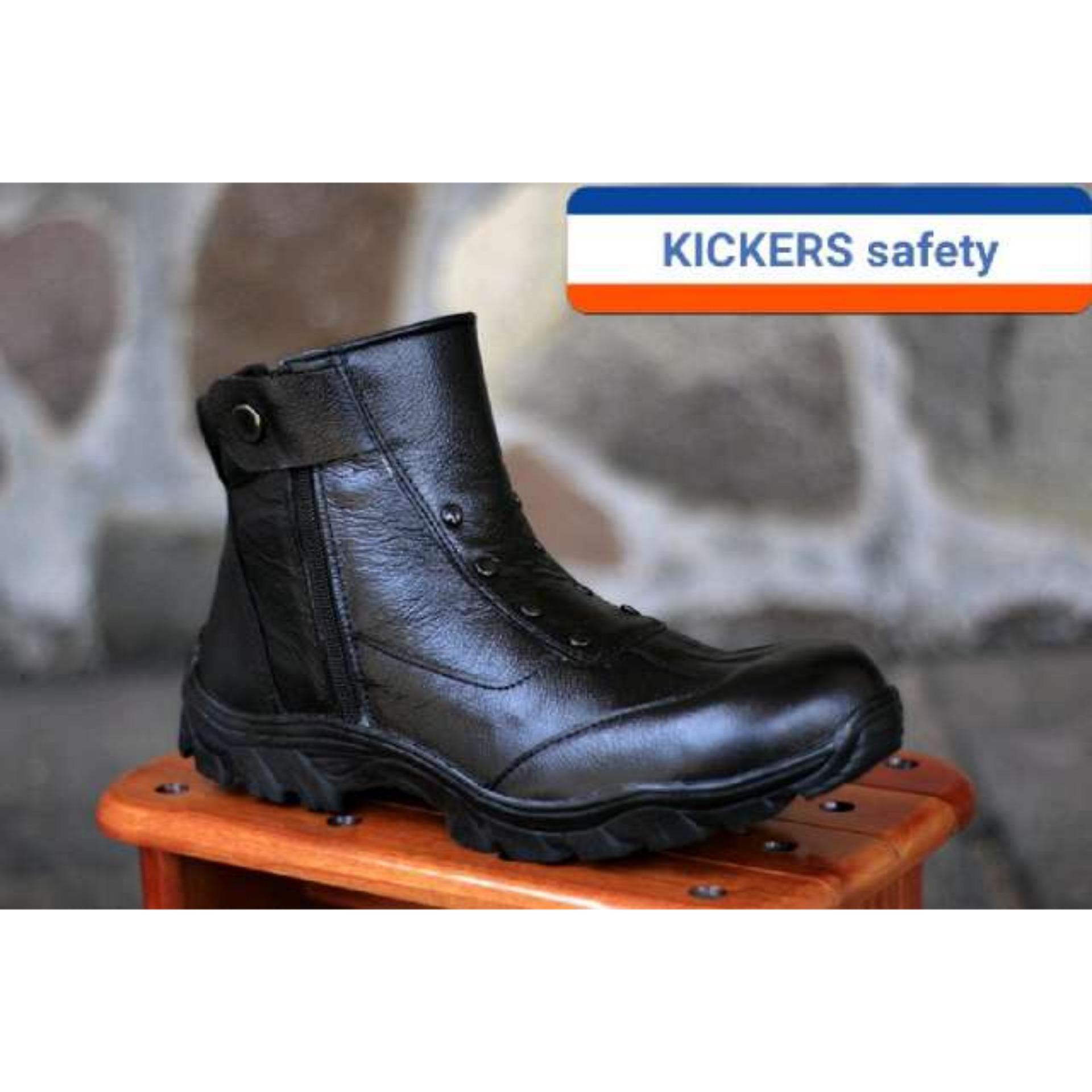 sepatu kerja lapangan safety kulit kickers boots