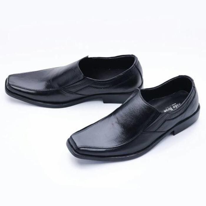 Sepatu Kerja Pantofel Kantor Formal Pria Kulit / Sepatu Pria Pantopel Formal Slip On Kulit Asli / Sepatu Formal Pria Murah Cowk Warna Hitam