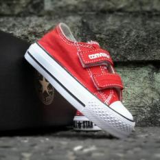 SEPATU KETS ANAK CONVERSE LOW RED SIDE WHITE