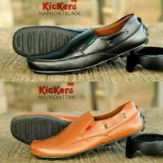 Sepatu Kickers Slip On Joker Madison Casual Slop Kulit Sintetis