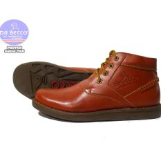 Sepatu Kulit Asli Boots Brodo Formal Pria Terkeren - DR BECCO PROTON - Hitam - Coklat - Kuning