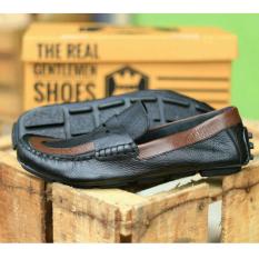 Sepatu Kulit Asli Slip-on Pria - AVAIL FOOTWEAR GORDON - Black Plat Brown