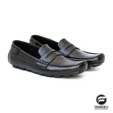 Sepatu Kulit Bandung - Alessio Men Loafers Sepatu Slip On Pria Slop Casual