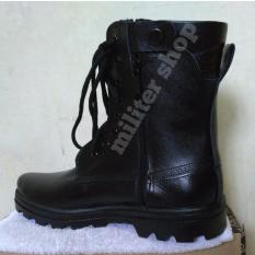 Sepatu Kulit PDL Resleting / Tactical Army Polisi