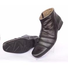 Sepatu Kulit Pria Boot Formal Kickers TJ01 Hitam