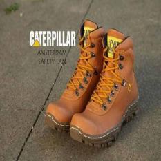 Sepatu Kulit Pria Caterpillar Safety Boots Tracking Outoor Gunung