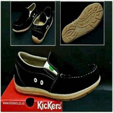 Sepatu Kulit Pria Terbaru Kickers Slip On Selop Slop Casual Santai