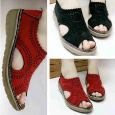 Sepatu Laser Flat Shoes Back Zipper MY21